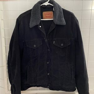 Levi’s vintage black sherpa corduroy jacket